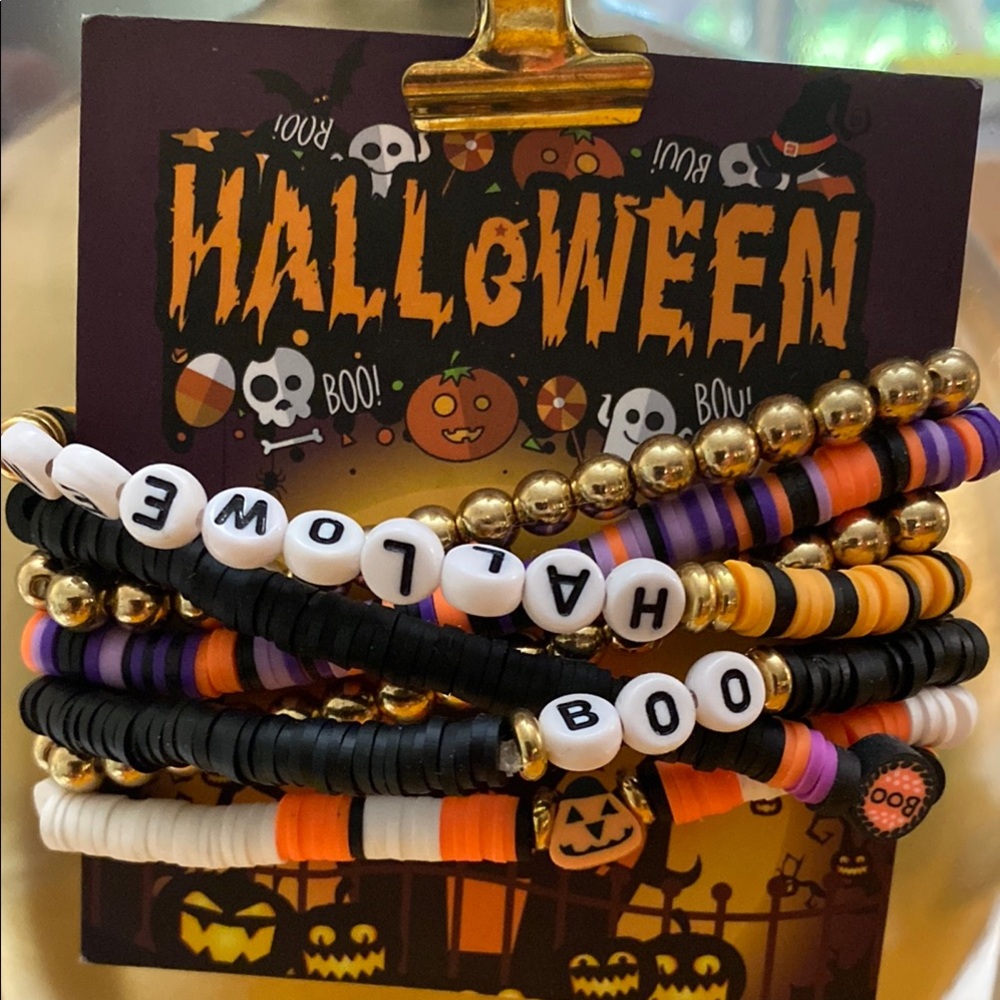 Halloween Beaded Bracelet Set